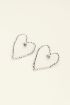 Statement studs with large open heart | My Jewellery