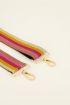 Striped multicoloured bag strap with lurex | My Jewellery