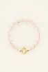 Sunchasers gold bracelet with pink glass beads | My Jewellery