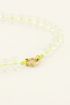 Sunchasers gold necklace with green glass beads | My Jewellery