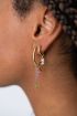 Sunrocks oval hoop earrings with mulitcoloured beads | My Jewellery