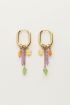 Sunrocks oval hoop earrings with mulitcoloured beads | My Jewellery