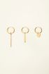 Trio of hoop earrings with heart | My Jewellery