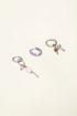 Trio of hoop earrings with multicoloured charms | My Jewellery
