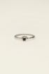 Universe ring with small black rhinestone | My Jewellery
