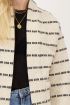 White kimono jacket with black stripes | My Jewellery