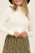 Witte rib top met col | My Jewellery