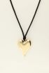 Black cord necklace with large heart charm | My Jewellery