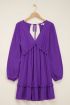Purple long-sleeved dress with open back | My Jewellery