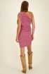 Purple one-shoulder dress with ornamental print | My Jewellery