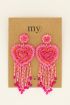 Purple statement heart earrings  | My Jewellery