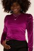 Paarse velvet top met pofmouwen | Velvet top| My Jewellery