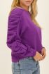 Purple sweater with ruffled sleeves | My Jewellery