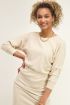 Beige rib top met plooimouw | My Jewellery