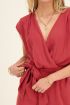 Red sleeveless wrap playsuit | My Jewellery