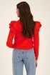 Rode trui met ruffle lagen | My Jewellery