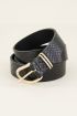 Leren riem slangenprint & goudkleurige gesp | My Jewellery