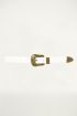 Witte riem met grote gesp, western riem My Jewellery