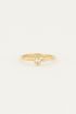 Ring met druppel & kristal