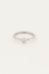 Ring met druppel & kristal