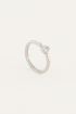 Ring met druppel & kristal