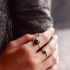 Ring Plaat Steen Zwart, Ringen My Jewellery