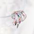 Ring regenboog strass, multikleur ring