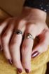 Ring Ronde Steen Zwart, RVS Ringen My Jewellery