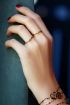 Ring vintage peach steentje, ringen met steen