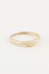 Ring with little heart, minimalistic ring