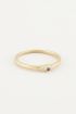 Ring vintage blauw steentje, ringen met steen