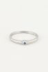 Vintage-Ring mit blauem Stein, Ring mit Stein