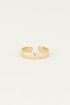 Brede ring met bolletjes | Bolletjes ring My Jewellery