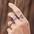 Ring roestvrij staal plaatje bladeren sterren, minimalistische ringen