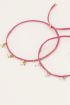 Springstones roze gevlochten armband/enkelband| My Jewellery