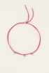 Springstones roze gevlochten armband/enkelband| My Jewellery
