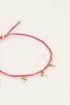 Springstones roze gevlochten armband/enkelband| My Jewellery