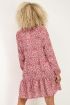 Rode jurk met gevlekte print