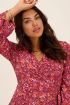 Rode midi jurk met bloemenprint | My Jewellery