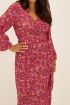 Rode midi jurk met bloemenprint | My Jewellery
