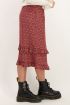 Rode midi rok met bohemian print | My Jewellery