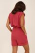 Rode mouwloze playsuit met overslag | My Jewellery