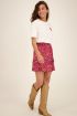 Rode ruffle rok met bloemenprint | My Jewellery