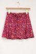 Rode skort met bloemenprint & ceintuur | My Jewellery