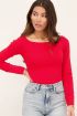 Rode top met vierkante halslijn | Tops | My Jewellery