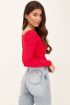 Rode top met vierkante halslijn | Tops | My Jewellery