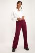 Rode wijdvallende broek met corduroy | My Jewellery