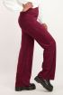 Rode wijdvallende broek met corduroy | My Jewellery