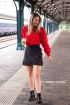 Rode sweater met V shape | My Jewellery
