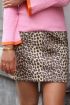 Leopard rok suedine zwart bruin, Rokje